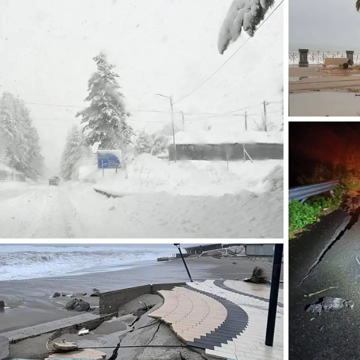 La notte del ciclone Harry: alluvioni a Catanzaro, Sila sommersa dalla neve, danni e disagi in tutta la Calabria - LIVE