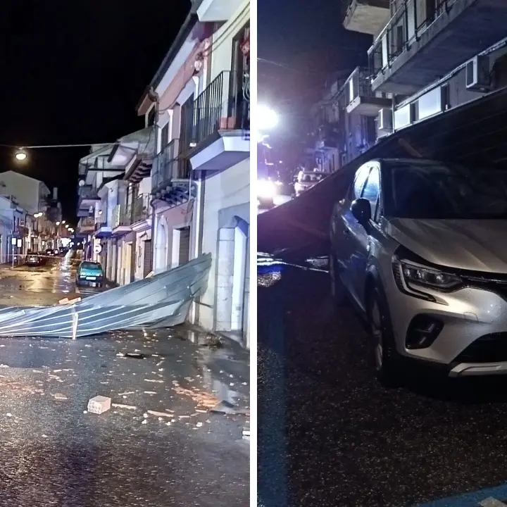Il vento scoperchia un’abitazione in via Terravecchia ma a Vibo il ciclone Harry non ha causato gravi danni\n