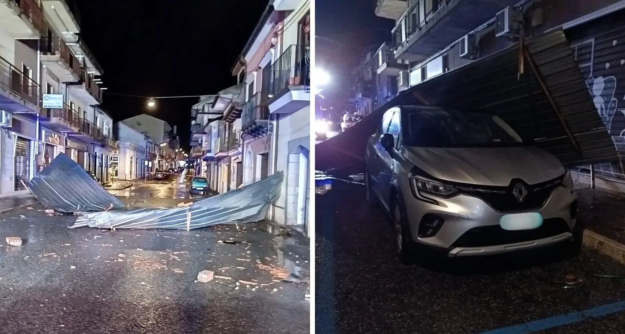 Il vento scoperchia un’abitazione in via Terravecchia ma a Vibo il ciclone Harry non ha causato gravi danni\n