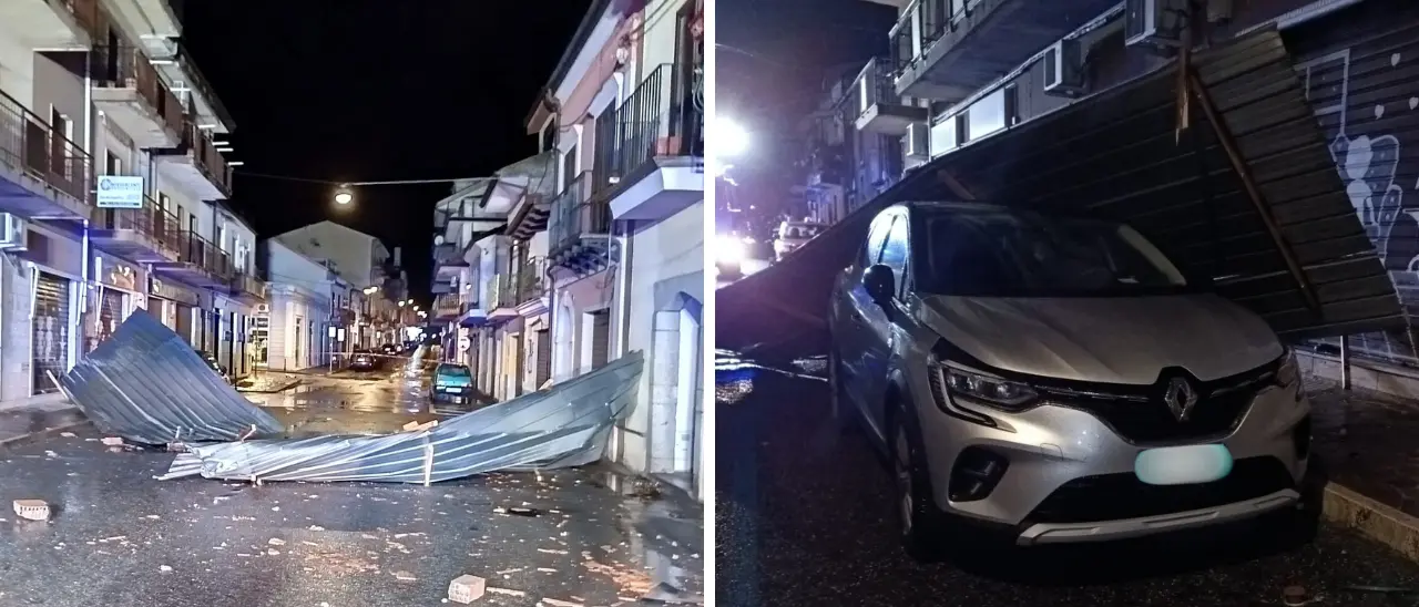 Il vento scoperchia un’abitazione in via Terravecchia ma a Vibo il ciclone Harry non ha causato gravi danni\n