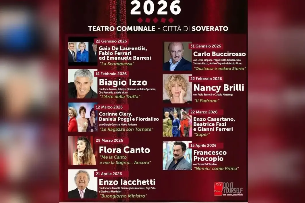 A Soverato parte la nuova stagione teatrale: si comincia con Gaia De Laurentiis, Fabio Ferrari ed Emanuele Barresi in “La Scommessa”\n