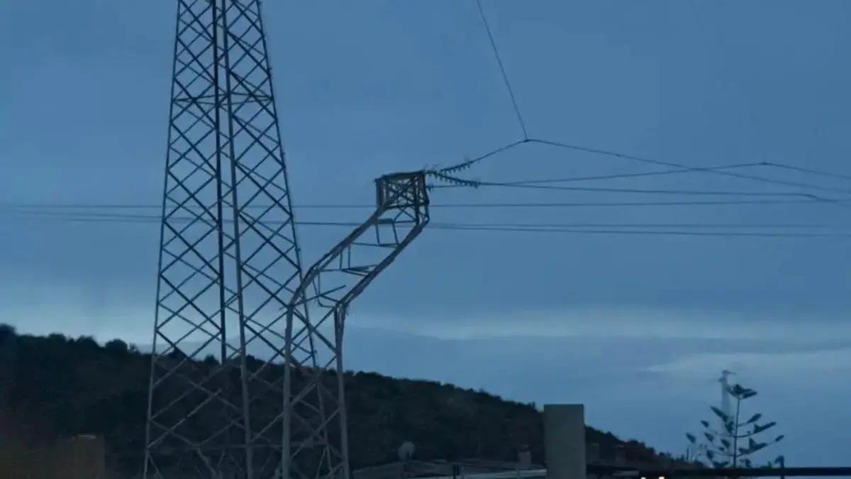 <p>Il traliccio danneggiato</p>\\n