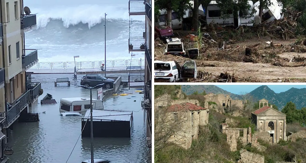 Dall’alluvione che cancellò Africo al ciclone Harry: un secolo di tempeste tra il cielo e il cuore della Calabria\n
