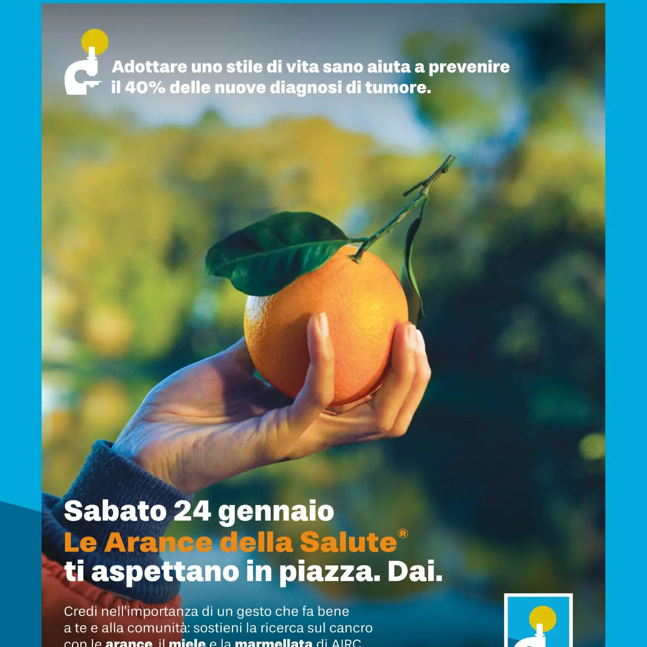 Torna la raccolta fondi in favore di Fondazione AIRC. Nel weekend volontari in piazza per l’iniziativa le Arance della salute\n
