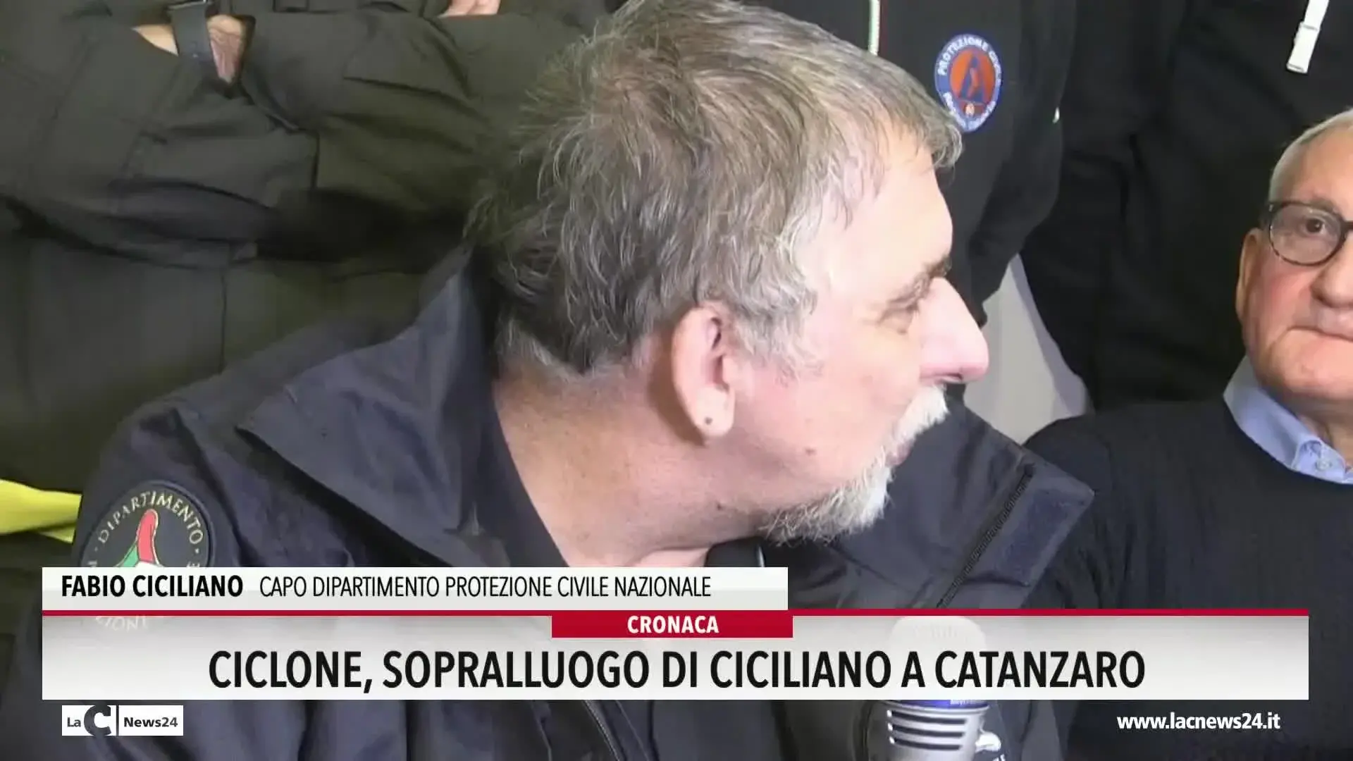 Ciclone, sopralluogo di Ciciliano a Catanzaro