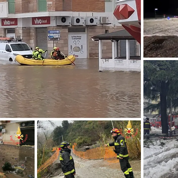 Al lavoro senza sosta i vigili del fuoco dopo l’ondata di maltempo, in Calabria già seicento gli interventi\n