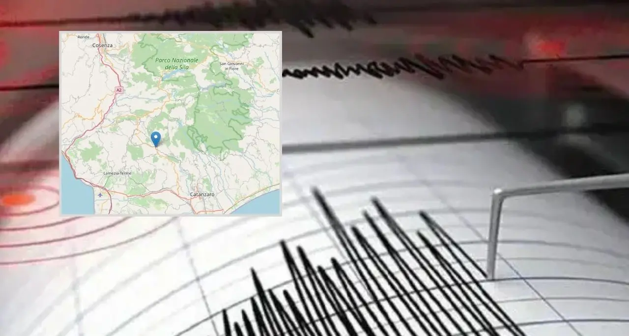 Terremoto in Calabria, scossa di magnitudo 3.8 avvertita tra Catanzaro e Cosenza: epicentro a Serrastretta\n