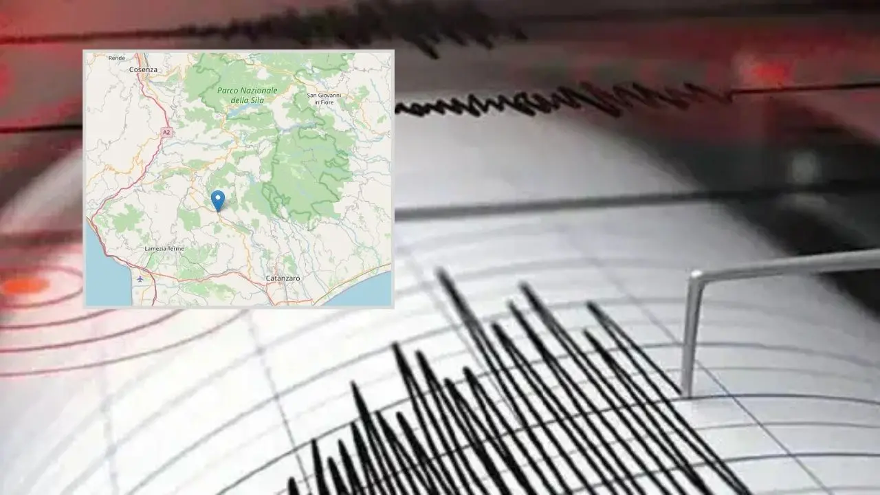 Terremoto in Calabria, scossa di magnitudo 3.8 avvertita tra Catanzaro e Cosenza: epicentro a Serrastretta\n