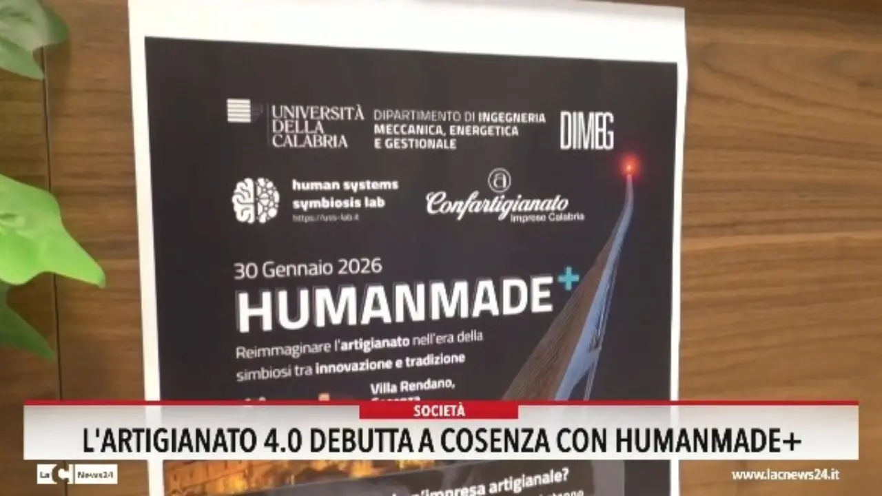 L'artigianato 4.0 debutta a Cosenza con Humanmade