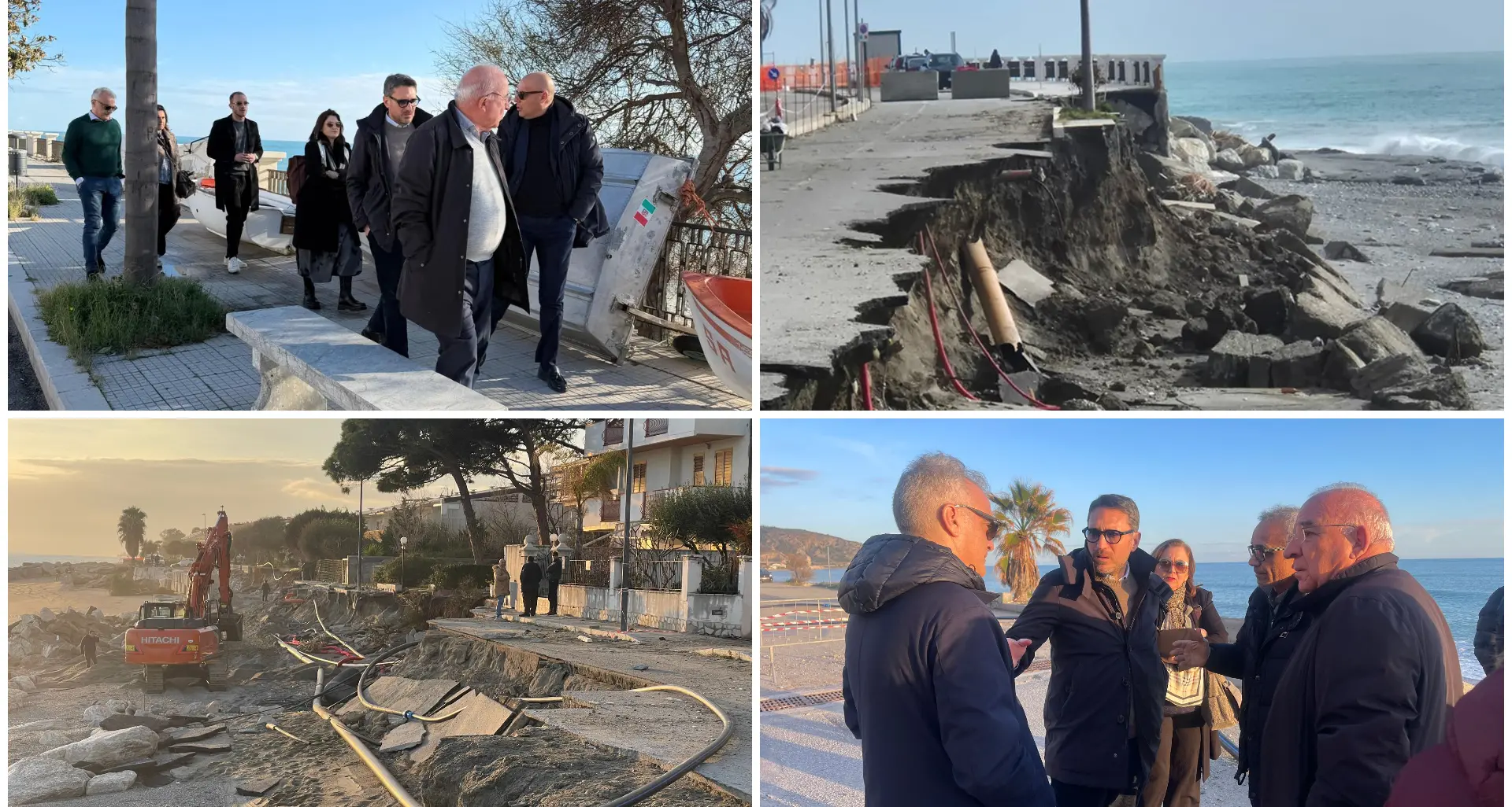 Irto e la delegazione Dem a Bova Marina e Melito: «È una devastazione vera, servono interventi immediati e tempi certi»\n