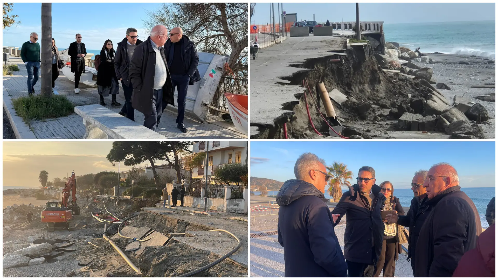 Irto e la delegazione Dem a Bova Marina e Melito: «È una devastazione vera, servono interventi immediati e tempi certi»\n