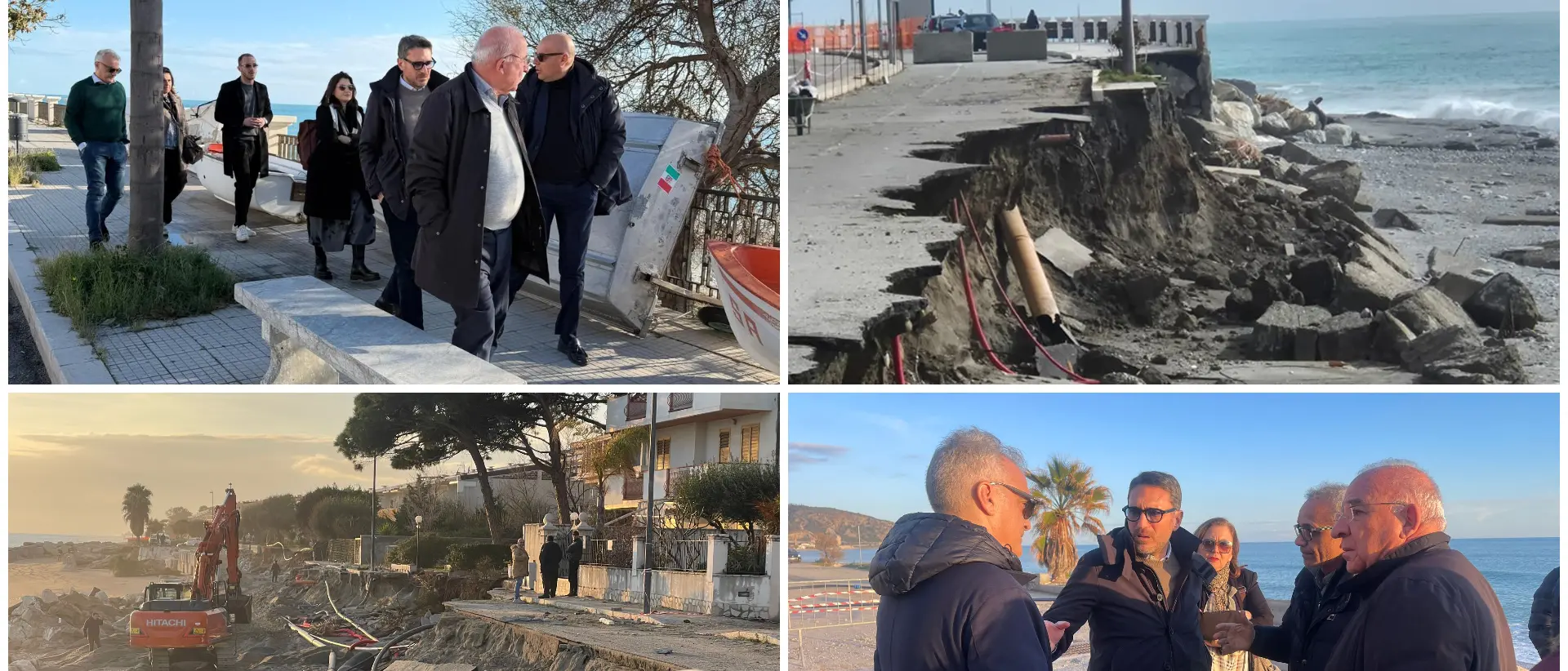 Irto e la delegazione Dem a Bova Marina e Melito: «È una devastazione vera, servono interventi immediati e tempi certi»\n