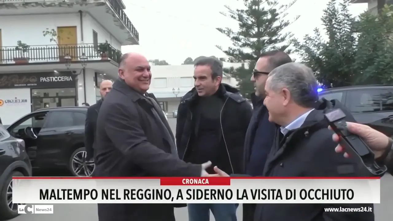 Maltempo nel Reggino, a Siderno la visita di Occhiuto