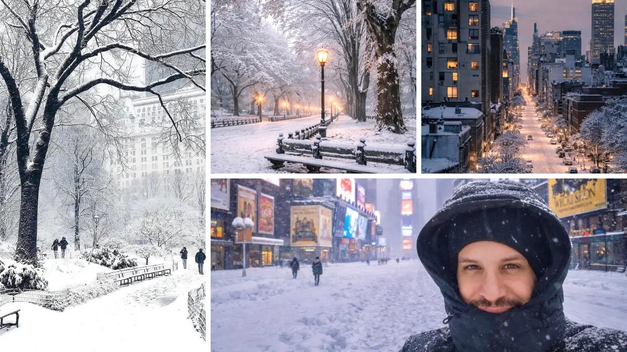 Tempesta di neve a New York, il racconto di un calabrese nella metropoli a -17 gradi: «Dal caos al silenzio, scenario surreale»\n