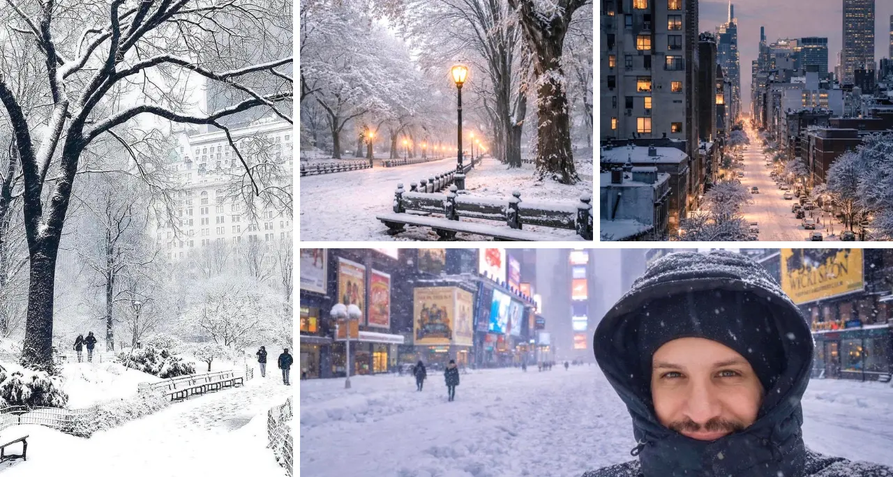 Tempesta di neve a New York, il racconto di un calabrese nella metropoli a -17 gradi: «Dal caos al silenzio, scenario surreale»\n