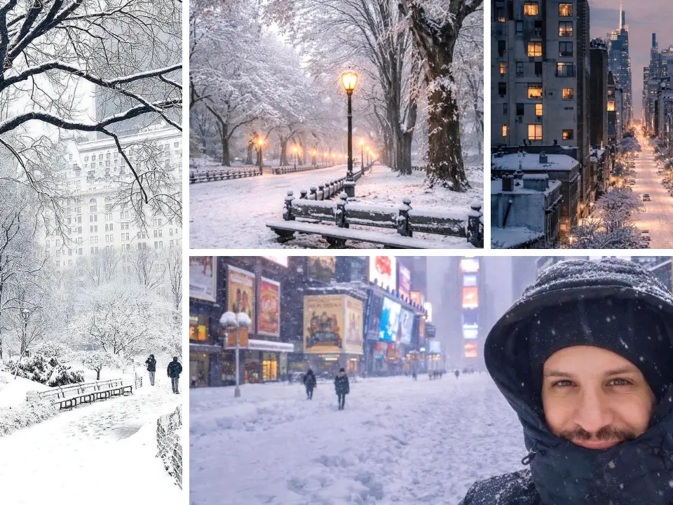 Tempesta di neve a New York, il racconto di un calabrese nella metropoli a -17 gradi: «Dal caos al silenzio, scenario surreale»