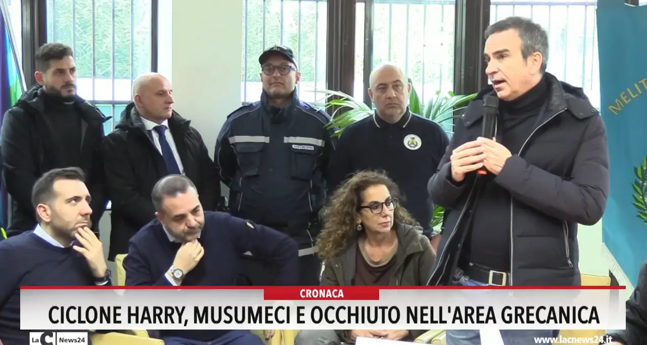 Ciclone Harry, Musumeci e Occhiuto nell'Area Grecanica