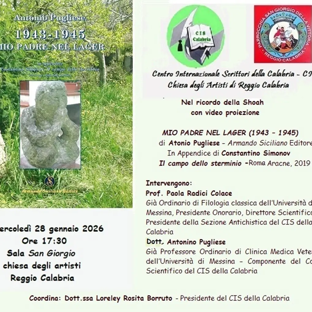 A Reggio, la presentazione del libro “Mio padre nel lager” di Antonio Pugliese\n\n\n