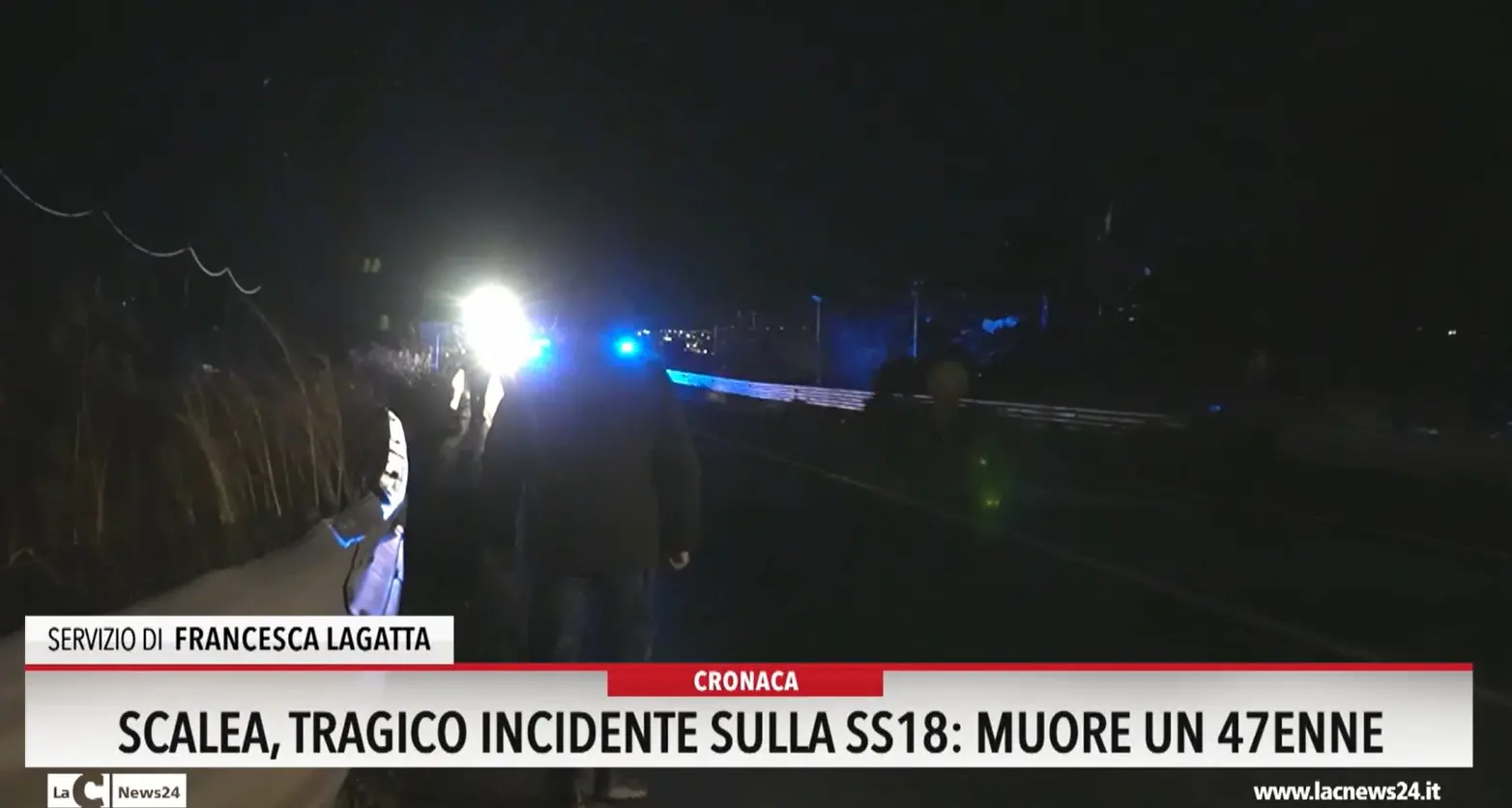 Scalea: tragico incidente sulla ss18 muore un 47enne