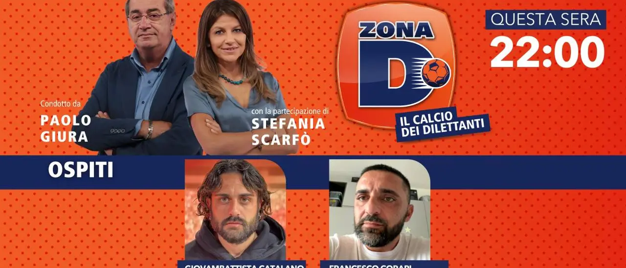 Il calcio dilettantistico protagonista su\u00A0LaC Tv, Catalano e Corapi ospiti di Zona D\n