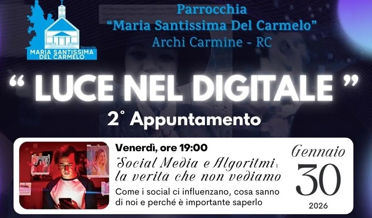 Algoritmi e Sapienza del Cuore, ad Archi Carmine la tappa del percorso\u00A0\"Luce nel Digitale\"\n