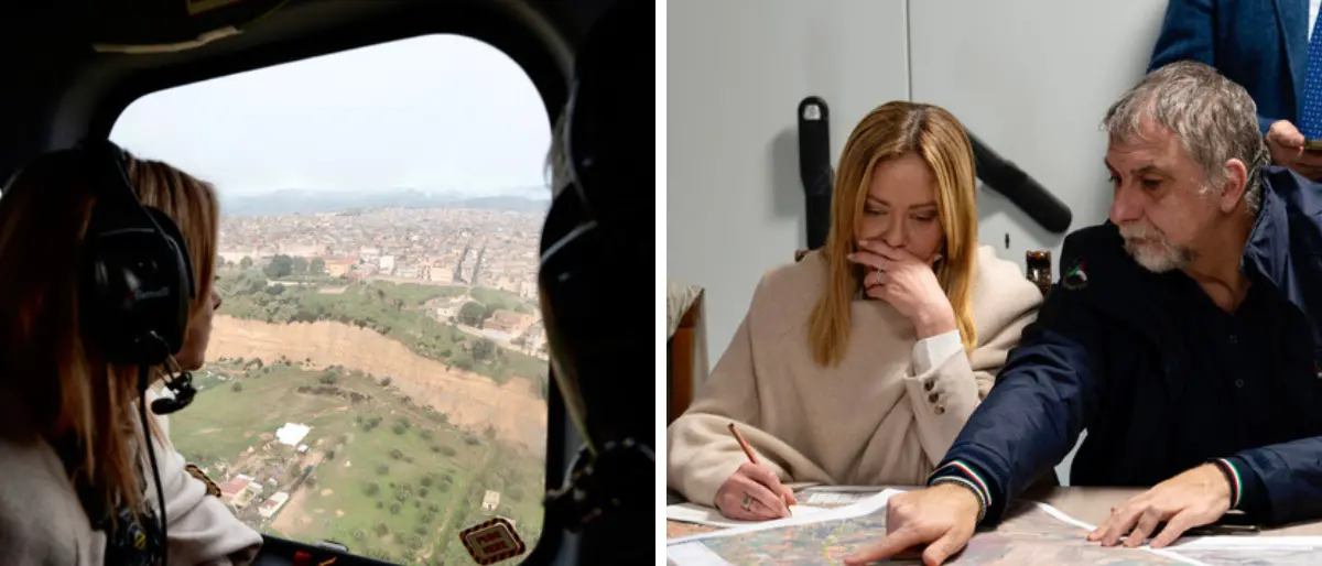 Meloni a Niscemi dopo la frana: «Agiremo in fretta, non sarà come nel ‘97». La Procura apre un’inchiesta\u00A0\n