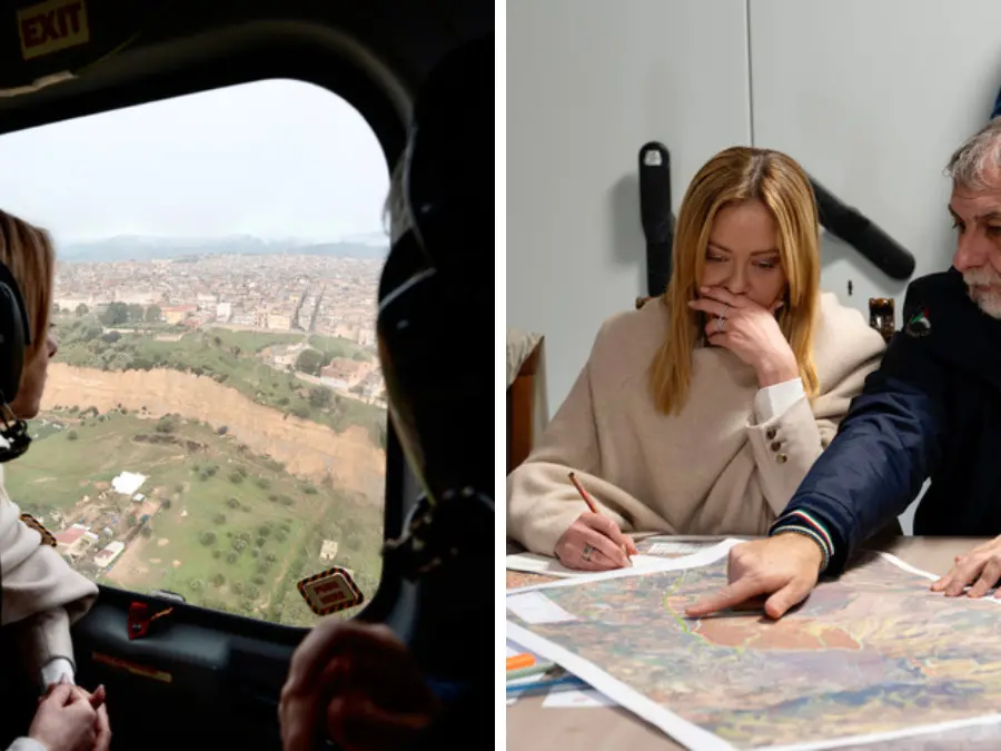 Meloni a Niscemi dopo la frana: «Agiremo in fretta, non sarà come nel ‘97». La Procura apre un’inchiesta