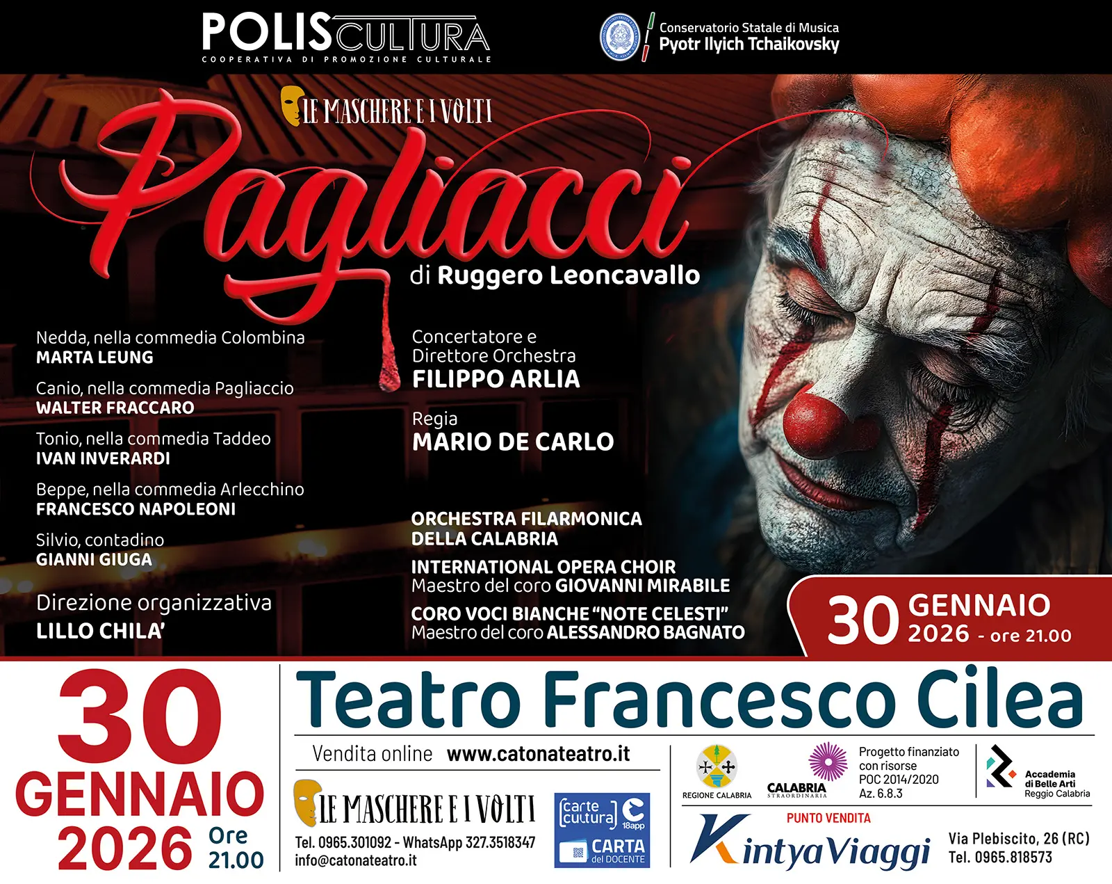 Pagliacci torna a casa, al Cilea la grande opera tra radici calabresi e scena internazionale\n