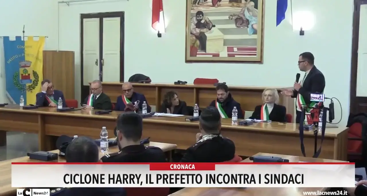 Ciclone Harry, il Prefetto incontra i sindaci
