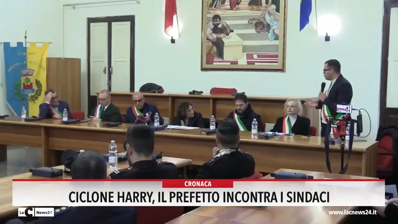 Ciclone Harry, il Prefetto incontra i sindaci