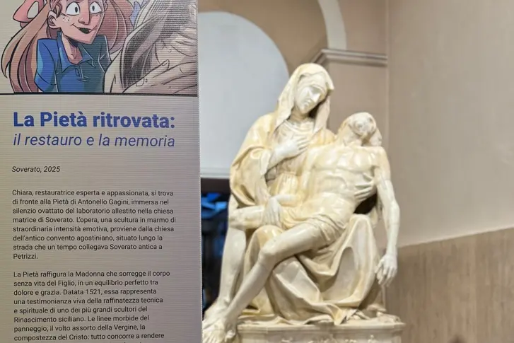 Fa tappa a Soverato il progetto espositivo “Antonello Gagini e la Pietà – Il Fumetto”\n