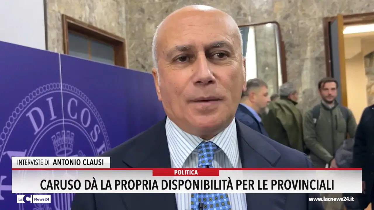 Caruso dà la propria disponibilita per le provinciali