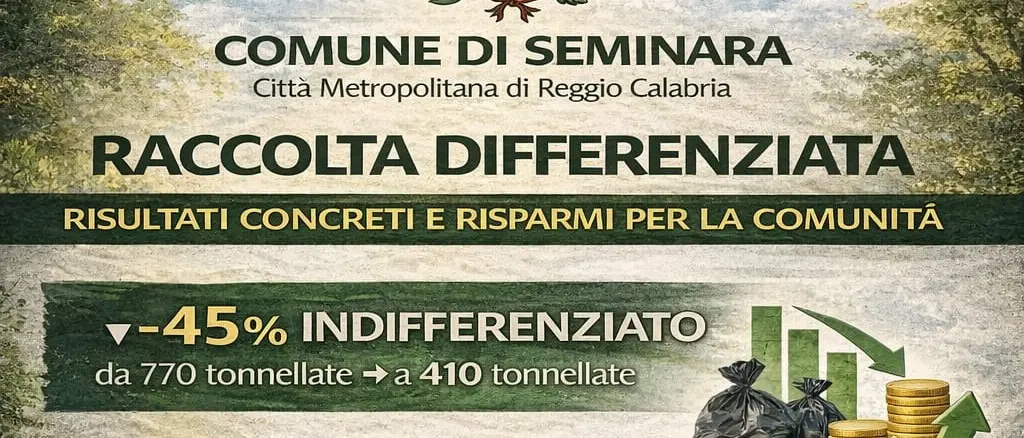 Raccolta differenziata, a Seminara risultati concreti e risparmi per la comunità\n