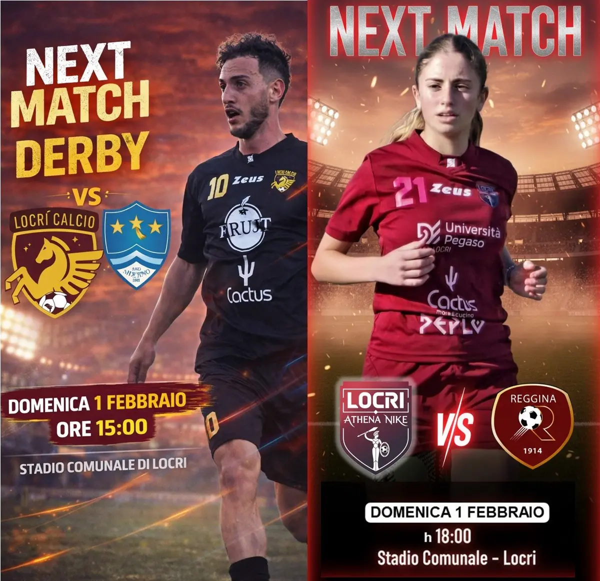 Domenica giornata di grande calcio a Locri: derby maschile e esordio femminile di Eccellenza\n