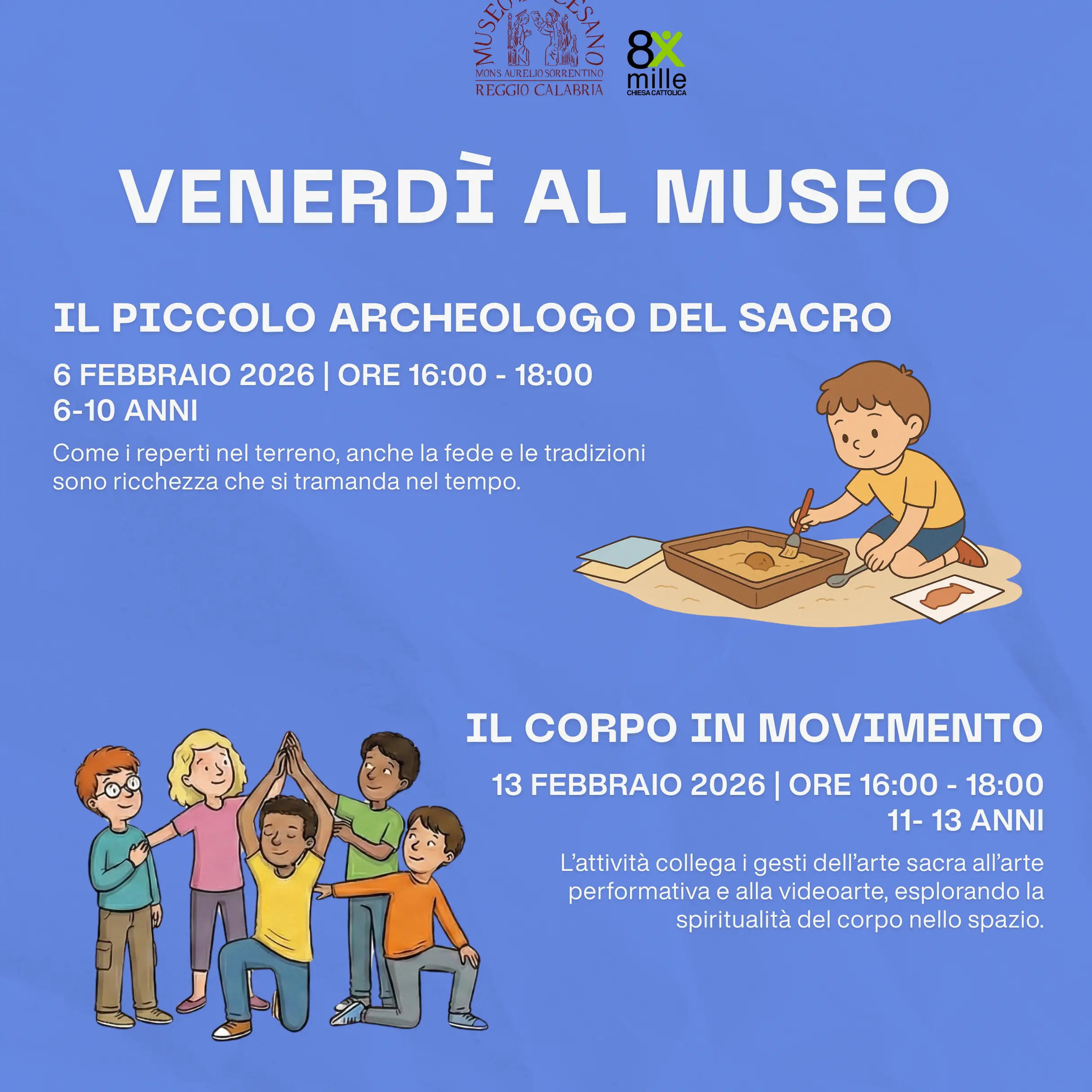 Reggio, riprendono a febbraio i Venerdì al Museo diocesano riservati a bambini e ragazzini\n