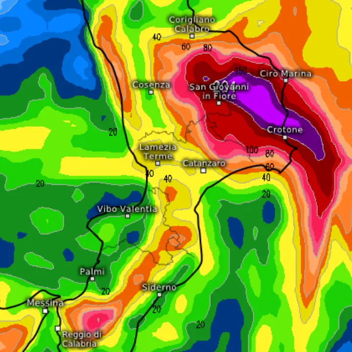 Meteo Vibonese, il maltempo non molla: nuovo peggioramento in vista con vento, pioggia e freddo\n