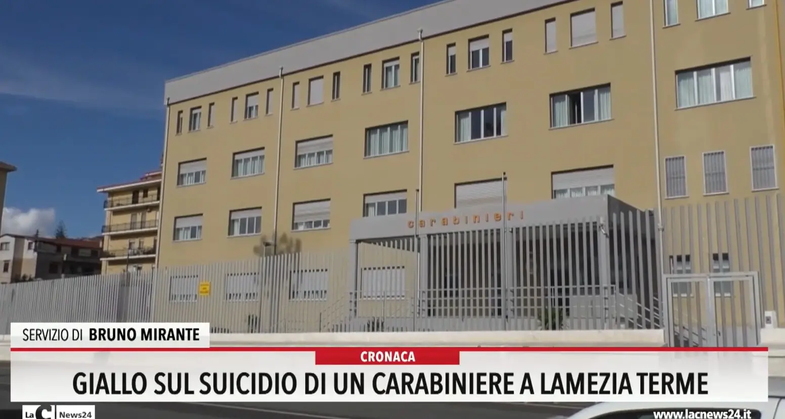 Giallo sul suicidio di un carabiniere a Lamezia Terme