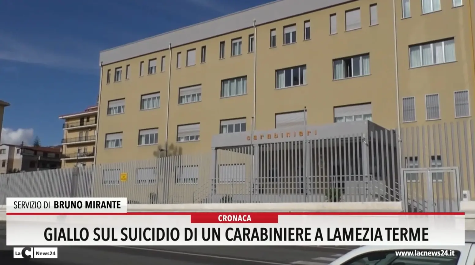 Giallo sul suicidio di un carabiniere a Lamezia Terme