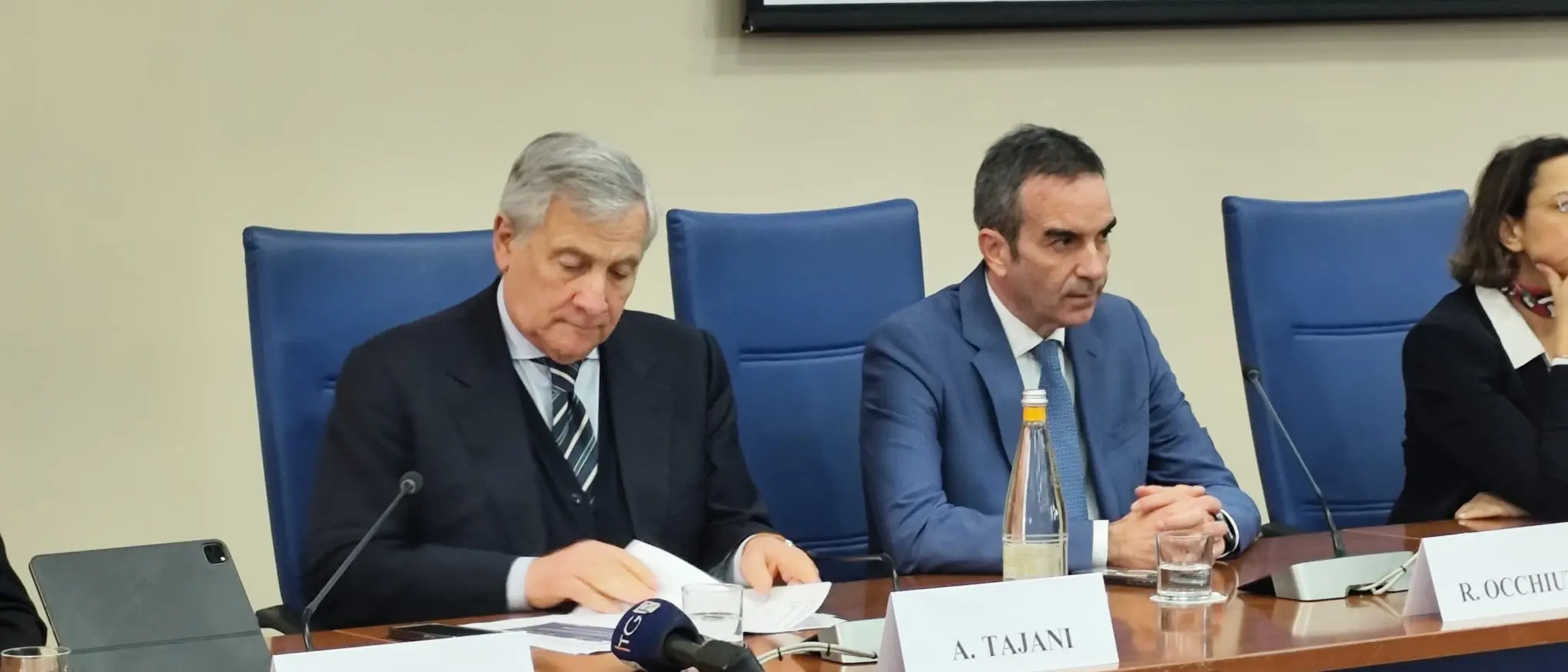 Reggio, Tajani incontra le imprese dopo il ciclone Harry per annunciare il piano d’azione del Governo: «Risposte date con tempestività»