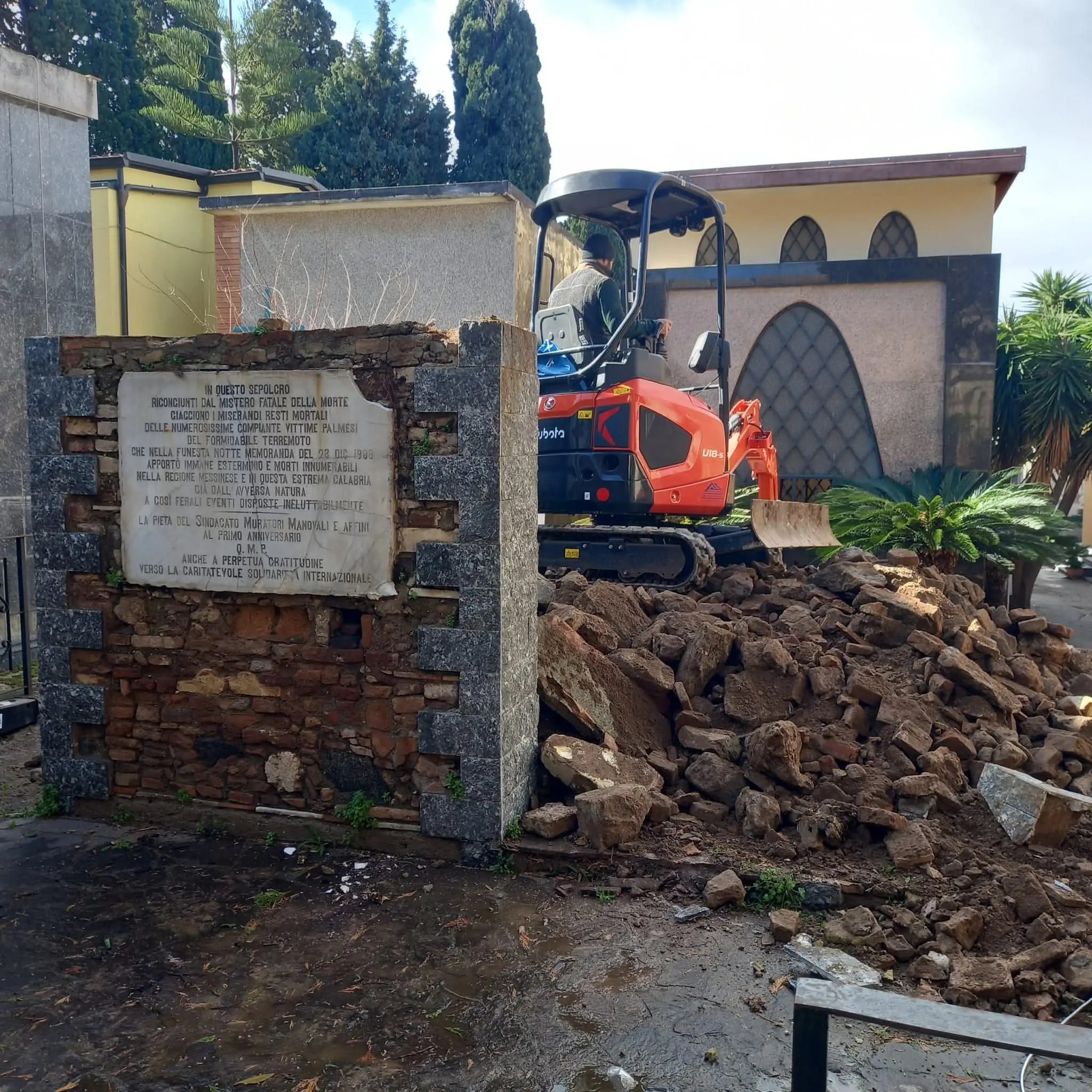 Palmi, demolizione nel luogo della memoria del terremoto del 1908: FARO chiede chiarezza al Comune\n