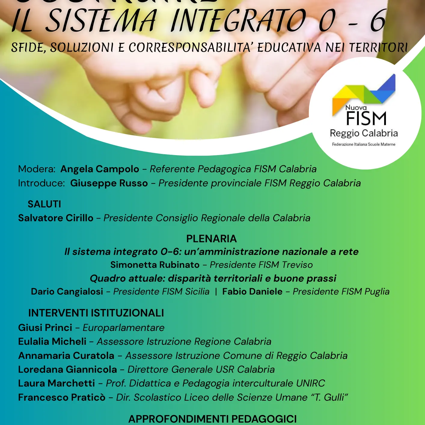 A Reggio Calabria il primo convegno regionale dedicato all’educazione dell’infanzia\n