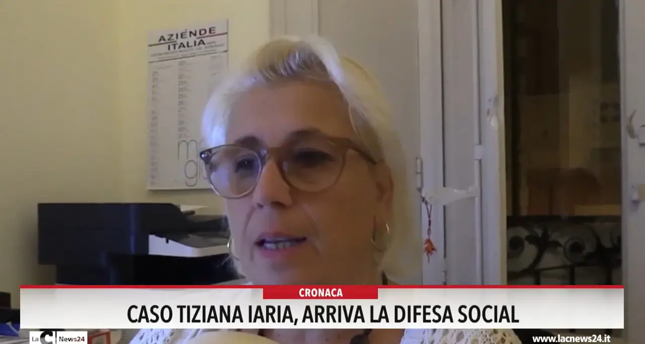 Caso Tiziana Iaria, arriva la difesa social