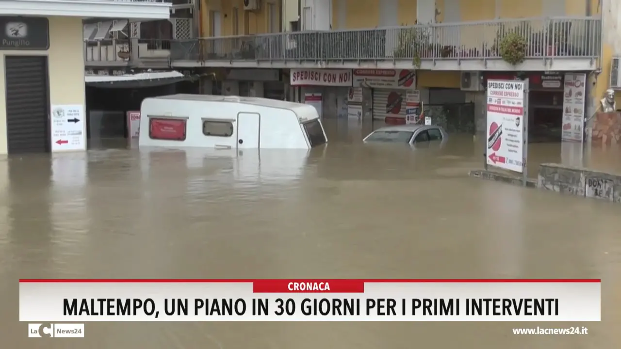 Maltempo, un piano in 30 giorni per i primi interventi