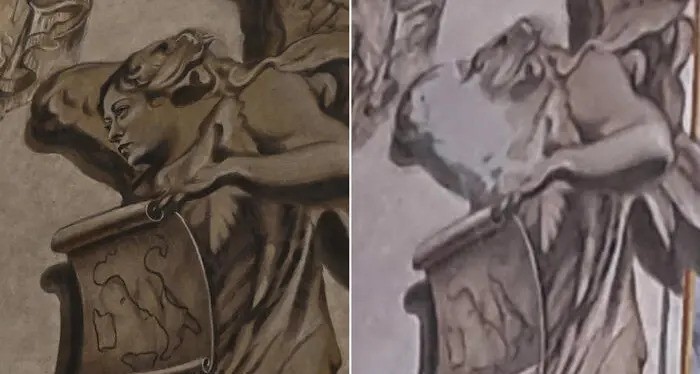 Il volto dell’angelo Meloni cancellato dalla basilica. Il restauratore: «Così ha voluto il Vaticano»\n