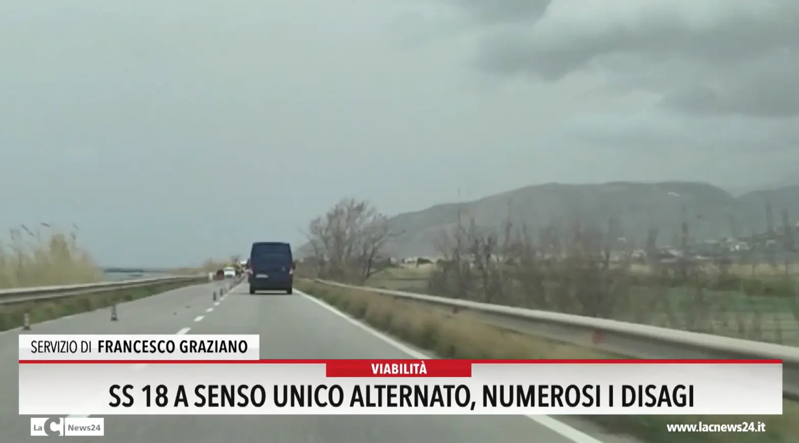 SS 18 a senso unico alternato: numerosi i disagi