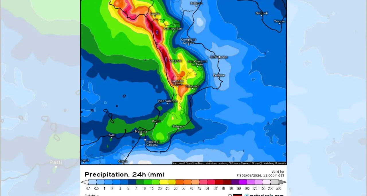 Allerta arancione in Calabria,\u00A0in arrivo forti temporali e vento oltre i 100 chilometri orari: le previsioni\n