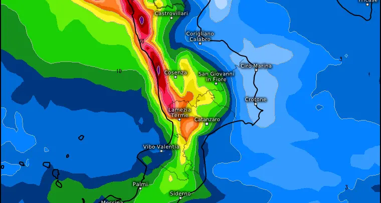 Maltempo in arrivo, allerta arancione sul Tirreno cosentino. I sindaci chiudono le scuole | LIVE\n