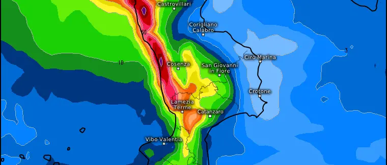 Maltempo in arrivo, allerta arancione sul Tirreno cosentino. I sindaci chiudono le scuole | LIVE\n