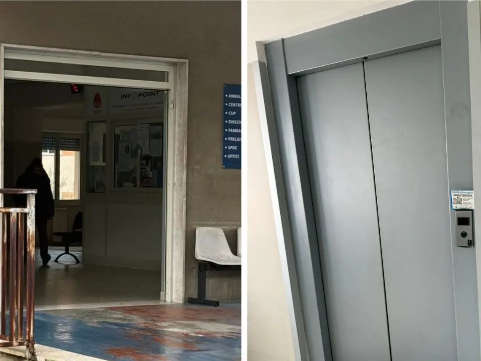 Porta rotta e ascensore fuori servizio all'ospedale di Polistena, il Comitato denuncia: «Non c'è tutela per i pazienti»