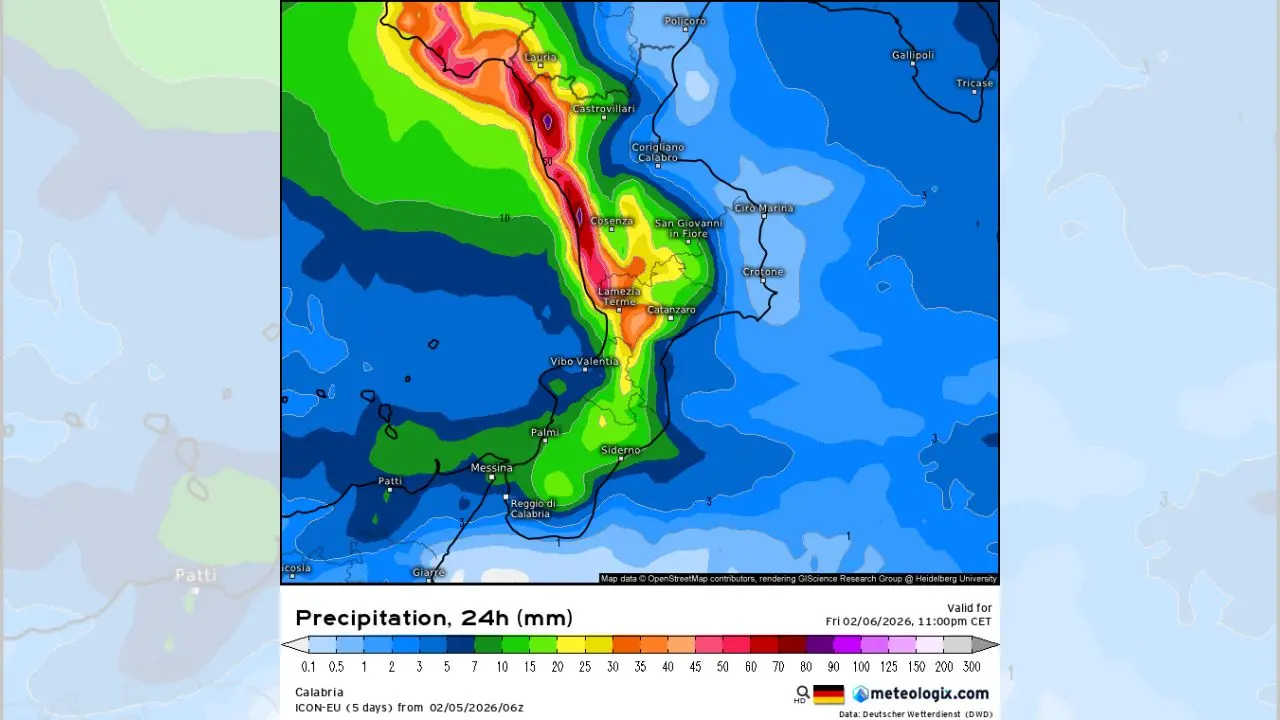 Allerta meteo arancione, ma le previsioni nel Vibonese sono più rassicuranti nonostante pioggia e vento forte\n